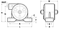 VS Series Pneumatic Turbine Vibrator Diagram